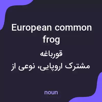 معنی european common frog به فارسی معنی european common frog به فارسی