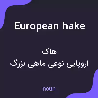 معنی european hake به فارسی معنی european hake به فارسی