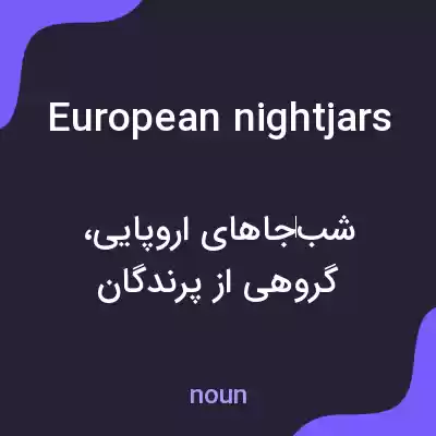 معنی european nightjars به فارسی معنی european nightjars به فارسی