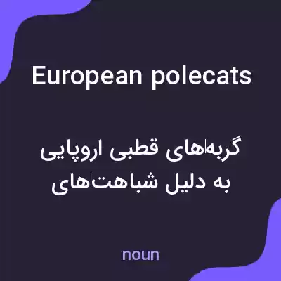 معنی european polecats به فارسی معنی european polecats به فارسی