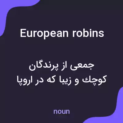 معنی european robins به فارسی معنی european robins به فارسی