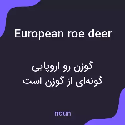 معنی european roe deer به فارسی معنی european roe deer به فارسی