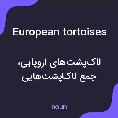 معنی european tortoises به فارسی معنی european tortoises به فارسی