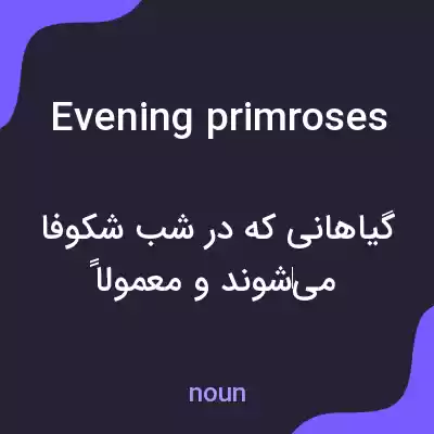 معنی evening primroses به فارسی معنی evening primroses به فارسی