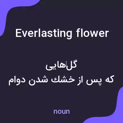 معنی everlasting flower به فارسی معنی everlasting flower به فارسی
