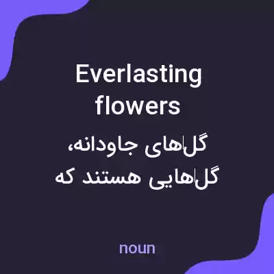 معنی everlasting flowers به فارسی معنی everlasting flowers به فارسی