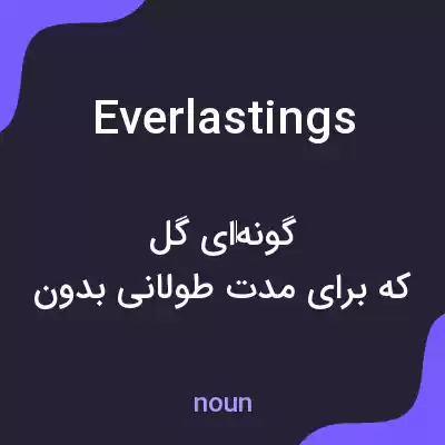معنی everlastings به فارسی معنی everlastings به فارسی
