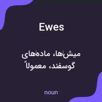 معنی ewes به فارسی معنی ewes به فارسی