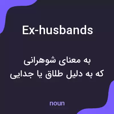 معنی ex-husbands به فارسی معنی ex-husbands به فارسی