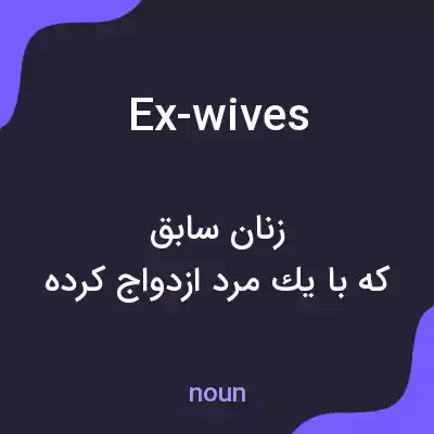 معنی ex-wives به فارسی معنی ex-wives به فارسی
