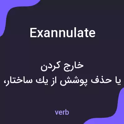 معنی exannulate به فارسی معنی exannulate به فارسی