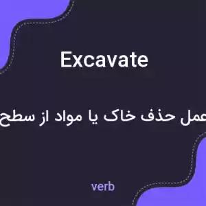 معنی excavate به فارسی