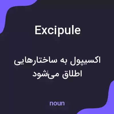 معنی excipule به فارسی معنی excipule به فارسی