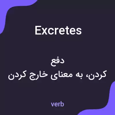 معنی excretes به فارسی معنی excretes به فارسی