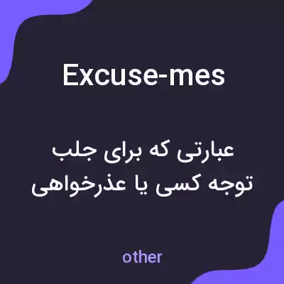 معنی excuse-mes به فارسی معنی excuse-mes به فارسی