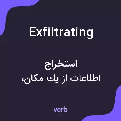معنی exfiltrating به فارسی معنی exfiltrating به فارسی