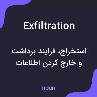 معنی exfiltration به فارسی معنی exfiltration به فارسی