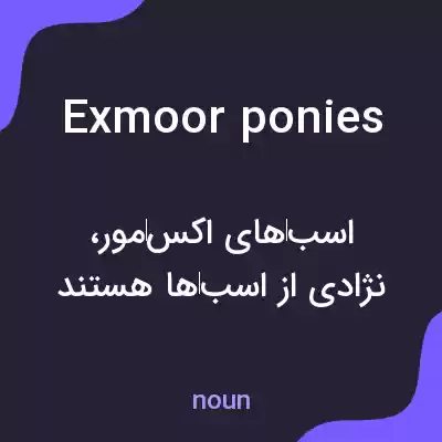 معنی exmoor ponies به فارسی