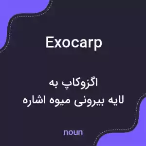 معنی exocarp به فارسی معنی exocarp به فارسی