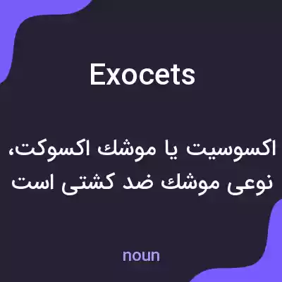 معنی exocets به فارسی معنی exocets به فارسی