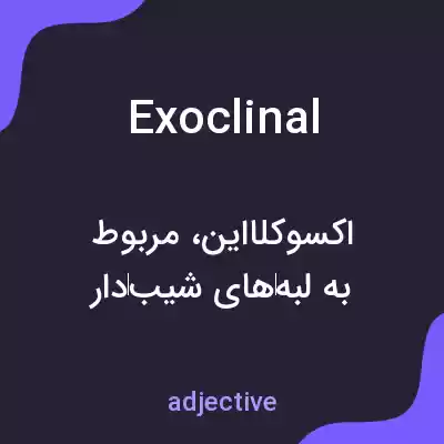 معنی exoclinal به فارسی معنی exoclinal به فارسی
