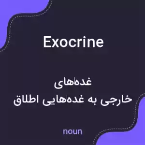 معنی exocrine به فارسی معنی exocrine به فارسی