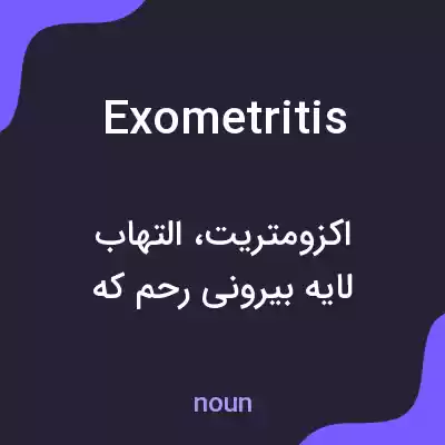 معنی exometritis به فارسی