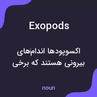 معنی exopods به فارسی معنی exopods به فارسی