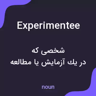 معنی experimentee به فارسی معنی experimentee به فارسی