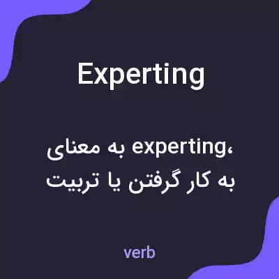 معنی experting به فارسی معنی experting به فارسی