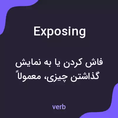 معنی exposing به فارسی معنی exposing به فارسی