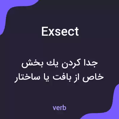 معنی exsect به فارسی معنی exsect به فارسی