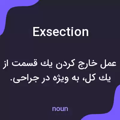 معنی exsection به فارسی معنی exsection به فارسی