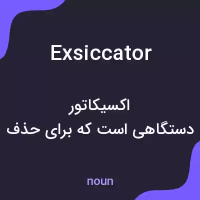 معنی exsiccator به فارسی معنی exsiccator به فارسی