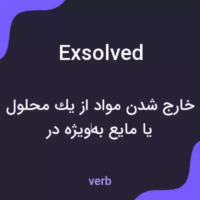 معنی exsolved به فارسی