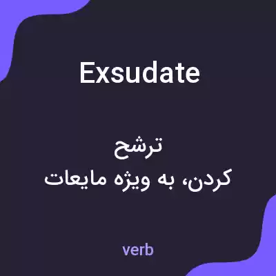 معنی exsudate به فارسی معنی exsudate به فارسی