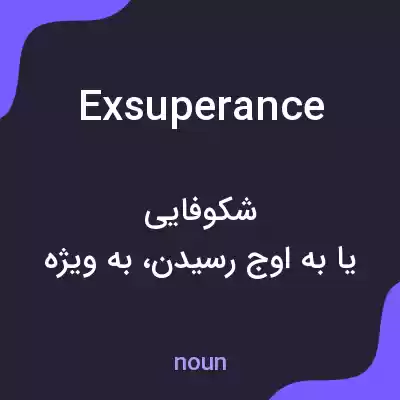 معنی exsuperance به فارسی معنی exsuperance به فارسی
