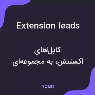 معنی extension leads به فارسی معنی extension leads به فارسی