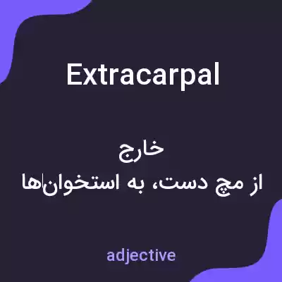 معنی extracarpal به فارسی معنی extracarpal به فارسی