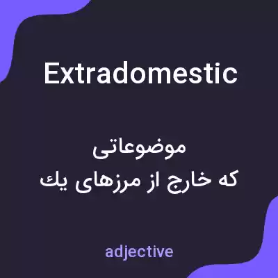 معنی extradomestic به فارسی