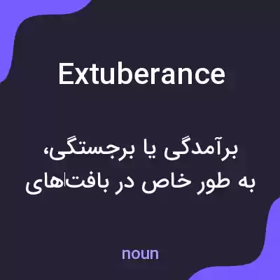معنی extuberance به فارسی معنی extuberance به فارسی