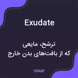 معنی exudate به فارسی معنی exudate به فارسی