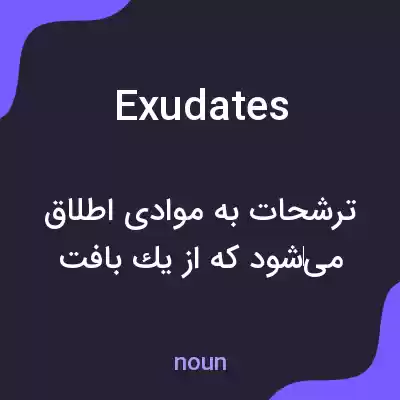 معنی exudates به فارسی معنی exudates به فارسی