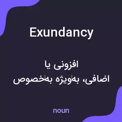 معنی exundancy به فارسی معنی exundancy به فارسی