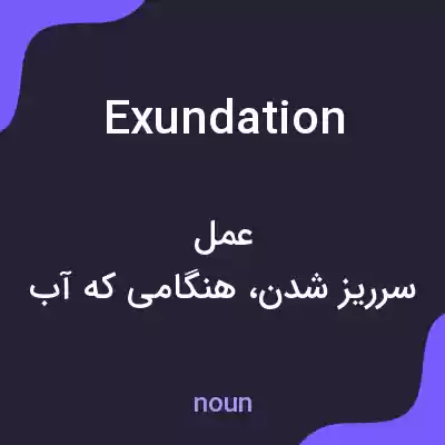 معنی exundation به فارسی معنی exundation به فارسی