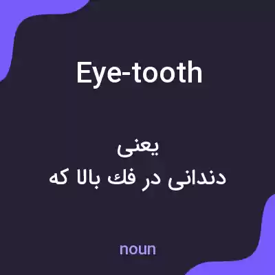 معنی eye-tooth به فارسی معنی eye-tooth به فارسی