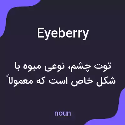 معنی eyeberry به فارسی معنی eyeberry به فارسی