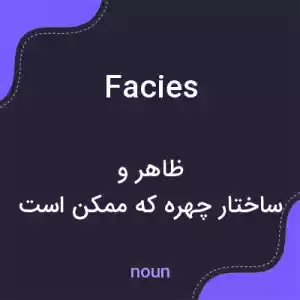 معنی facies به فارسی معنی facies به فارسی
