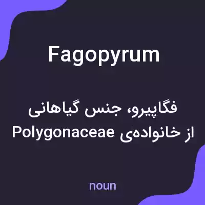 معنی fagopyrum به فارسی معنی fagopyrum به فارسی