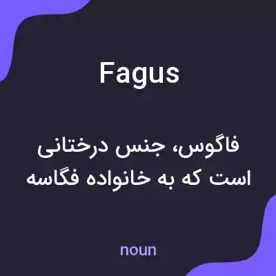 معنی fagus به فارسی معنی fagus به فارسی